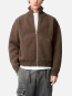 Core zip-up sweater dk brown 
