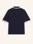 Cotton knitted comfort polo shirt navy 