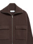 Cotton wool knit jacket claystone 