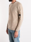 Chenille cotton lens pullover vin khaki 