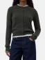 Crewneck cardigan longlseeve junip green 