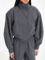Crispy track jacket grey pinstripe 