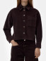 Cropped oversized shirt cndr brown 