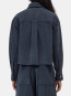 Cropped oversized shirt storm blue 
