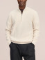 Danny half zip pullover ivory 