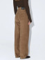 Donna high relaxed jeans washed khaki cord 
