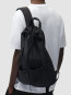 Drawstring nylon backpack black 