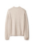 Dressed fox intarsia wool knit moon beige 