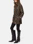 Edie sans leather parka deep brown 