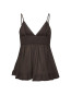 Elvena s voile top dark brown 