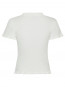 Esla frill knit tee off white 