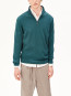 Faabes zip knit sweater petrol 