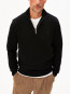 Faabes zip knit sweater black 