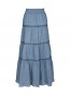 Felicia s voile skirt smoke blue 