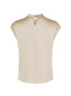 Fleur drapy satin blouse dark sand 