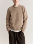 Fox head lambswool comf knit cobblestone 