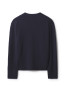 Fox head intarsia merino cardigan navy lt grey gy 