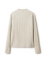 Fox head ribbed cardigan lt grey 