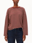 Frankaa maarlen stripe sweat velvet red 