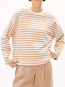 Frankaa stripe sweatshirt undyed beige 