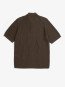 Fredensborg mercerised cotton knitted shirt coffee 