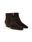 Freya flat boots dark brown suede 