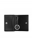 Ganni bou flap card holder black 