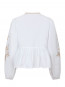 Ginia emb blouse off wht 
