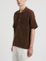 Gustav crochet shirt chestnut 