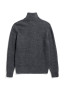 Hagen wool cotton rib cardigan dk grey 