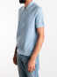 Hansie ss zip polo cerulean 