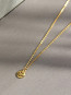 Happy face necklace gold OS