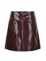 Hemie patent skirt burgundy M
