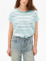 Idaara stripe t-shirt wht foam 