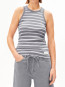 Kanitaa Stripes top silver white 