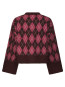 Kick check knit blouse wine 