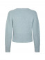 Kilua fluffy wrap knit blouse lt blue XS