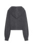 Knit boxy hoodie gray pinstripe 