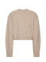 Knit flower cardigan oxford tan 