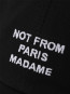 La casquette slogan black 