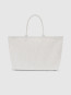 Leo canvas tote bag white leopard 