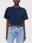 Lili t-shirt framed monogram washed navy 