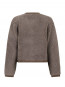 Limo fluffy knit cardigan iron XS