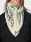 Lolana paisley knit scarf off white 