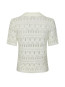 Marisini stitch polo knit top off white 