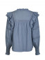 Mauri s voile blouse smoke blue 