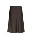 Mindie heavy sateen skirt dark brown 