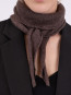 Misty knit scarf dark brown OS