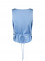 Muna heavy sateen top dusty blue 