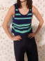 Nag 18a top navy raye mel M/L